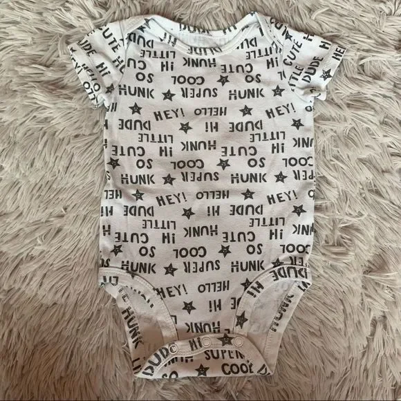 Hunk Hi Little Dude Hey Cute Super Cool Bodysuit - Picture 2 of 7